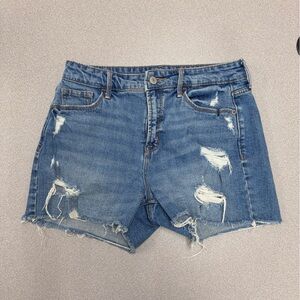 Old Navy Blue Distressed Denim Shorts
